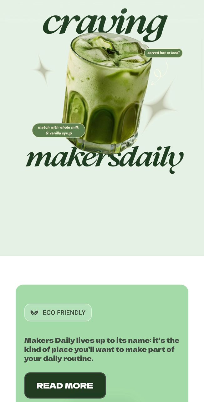 Cornersmith website mobile view