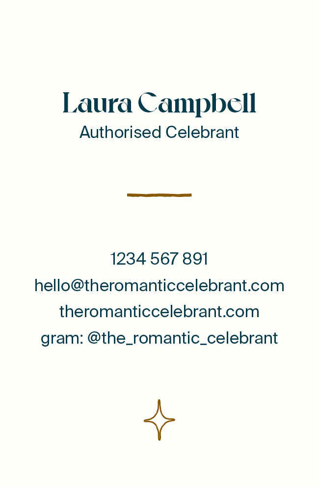 The Romantic business card